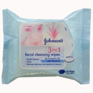Johnson's Daily Essentials Facial Cleansing Wipes Dry Skin X 25