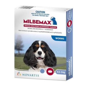 Milbemax Allwormer Dogs 0.5-5kg Tab X 2