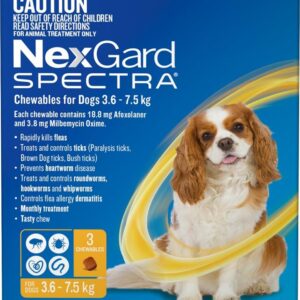 NexGard Spectra Chewables For Small Dogs (3.6 to 7.5kg) X 3