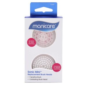 Manicare Sonic Mini Facial Cleanser Replacement Brush Heads X 2
