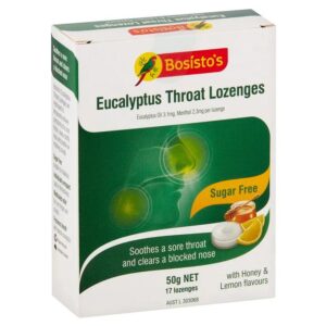 Bosisto's Eucalyptus Throat Lozenges Sugar Free 50g