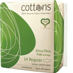 Cottons Pads Ultra-Thin Regular with Wings X 14