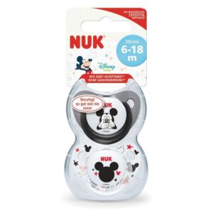 NUK Disney Mickey Mouse Silicone Soother (6-18 Months) X 2 - Assorted Designs