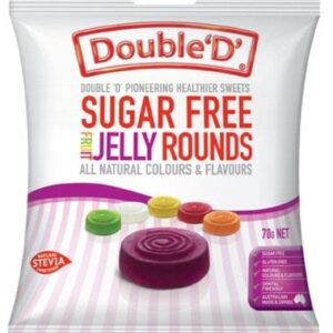 Double 'D' Sugar Free Fruit Jelly Rounds 70g