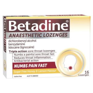 Betadine Anaesthetic Lozenges (Honey & Lemon) X 16