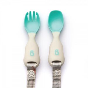 Bibado Attachable Weaning Cutlery Spoon & Fork Set (Woodland Friends)