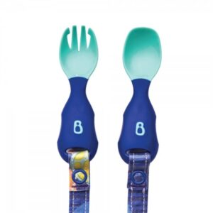 Bibado Attachable Weaning Cutlery Spoon & Fork Set (Oceans of Fun)