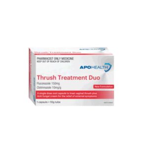 ApoHealth Thrush Treatment Duo Fluconazole 150mg Cap & Clotrimazole Cream 10g