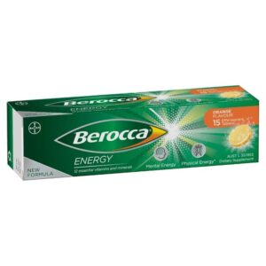 Berocca Energy with 12 Essential Vitamins & Minerals Effervescent Tab (Orange) X 15