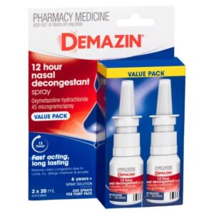 Demazin 12 Hour Nasal Decongestant Spray Value Pack 20ml X 2