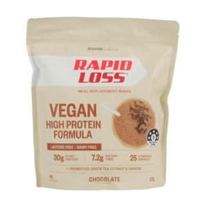 Rapid Loss Meal Replacement Shake Vegan High Protein Formula - Chocolate 672g