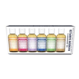 Dr. Bronner's All-one Pure-Castile Liquid Soap Set (Rainbow Sampler) - 59ml X 6