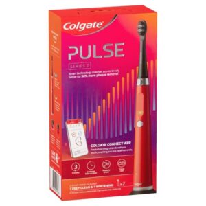 Colgate Toothbrush Pulse Series 2 Electric Rechargeable + 2 Brush Heads (Deep Clean & Whitening)