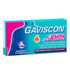Gaviscon Dual Action Heartburn & Indigestion Relief Mixed Berry Tab X 16