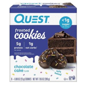 Quest Frosted Cookies - Chocolate Cake Flavour 400g (25g X 8) (Expiry 27.08.24)