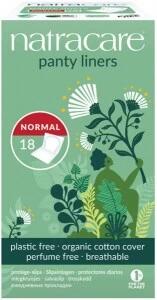 NATRACARE Panty Liners Normal with Organic Cotton Cover x 18 Pack