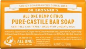 Dr Bronner's Pure Castile Bar Soap Citrus 140g