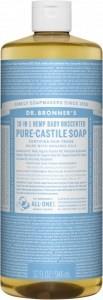 Dr Bronner's Pure Castile Liquid Soap Baby Unscented 946ml
