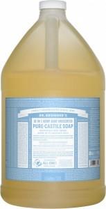 Dr Bronner's Pure Castile Liquid Soap Baby Unscented 3.78L