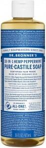 Dr Bronner's Pure Castile Liquid Soap Peppermint 473ml