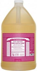 Dr Bronner's Pure Castile Liquid Soap Rose 3.78L