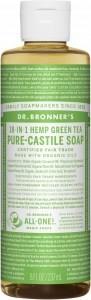 Dr Bronner's Pure Castile Liquid Soap Green Tea 237ml