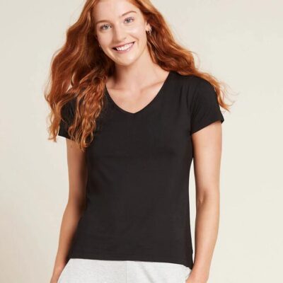 Boody Women's V-neck T-shirt Black / L