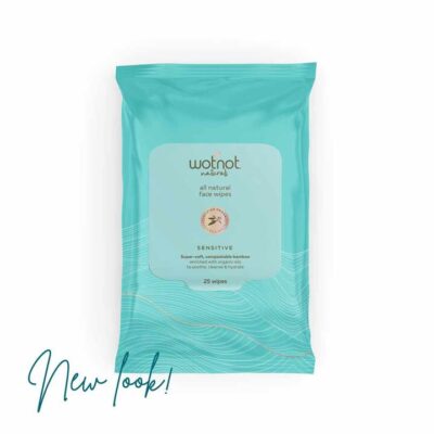 Wotnot All Natural Face Wipes - Sensitive 2 x 25 Wipes