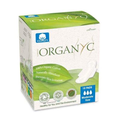 Organyc Ultra Thin Pads - Moderate 10 Pads