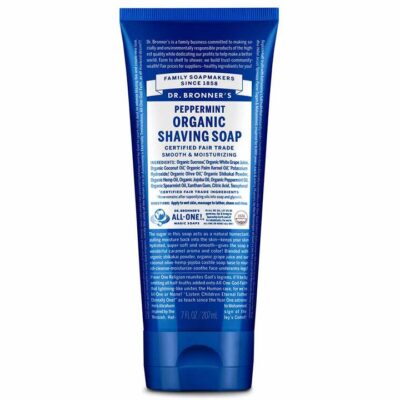 Dr Bronner's Organic Shaving Soap - Peppermint 207ml