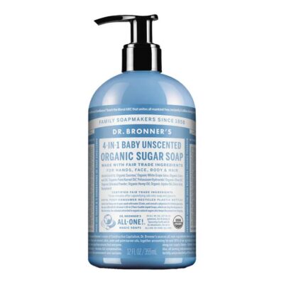 Dr Bronner's 4-in-1 Organic Sugar Soap - Baby Unscented 355ml