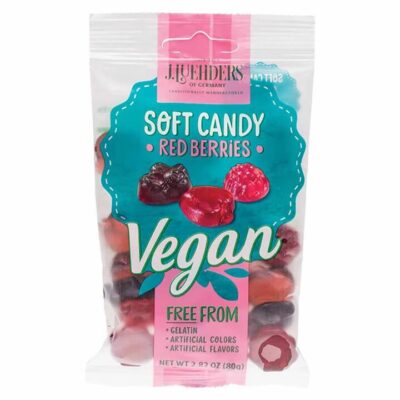 J Luehders Soft Vegan Lollies Red Berries 80g