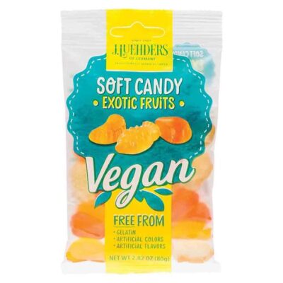 J Luehders Soft Vegan Lollies Exotic Fruits 80g