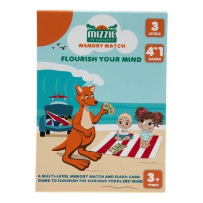 Mizzie The Kangaroo Mizzie Memory Match 4-in-1 Flash Card Game Set 1 Set