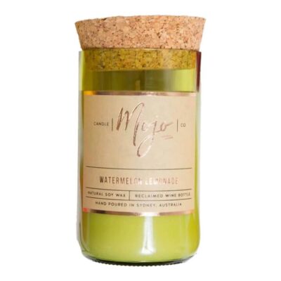 Mojo Candle Co. Reclaimed Wine Bottle Soy Wax Candle - Watermelon Lemonade 1 Candle
