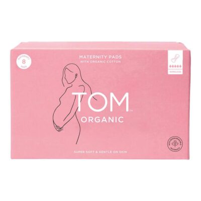 Tom Organic Maternity Pads - Wingless 8 Pack