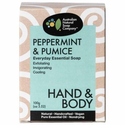 Australian Natural Soap Company Hand & Body Soap - Peppermint & Pumice 100g