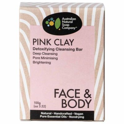 Australian Natural Soap Company Detoxifying Cleansing Bar - Pink Clay 100g