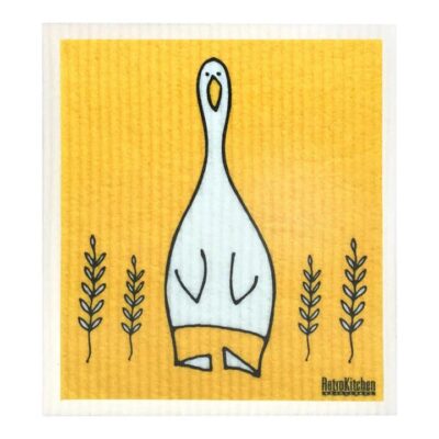 Retro Kitchen Compostable Sponge Cloth - Duck 1 Cloth