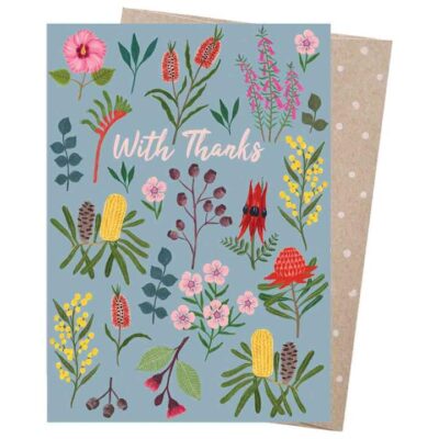 Earth Greetings Greeting Card - Thank You Wildflowers 1 Card