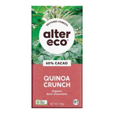 Alter Eco Organic Dark Chocolate - Quinoa Crunch 80g