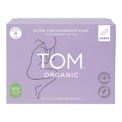 Tom Organic Ultra Thin Overnight Pads 8 Pack