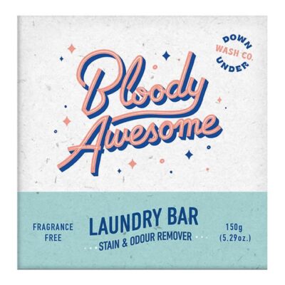 Downunder Wash Co. Bloody Awesome Laundry Bar Fragrance Free 150g
