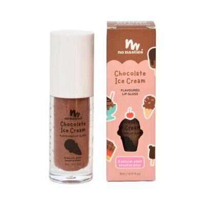 No Nasties Kids Natural Lip Gloss - Chocolate Ice Cream 5ml