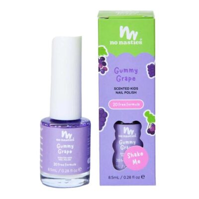 No Nasties Kids Scented Nail Polish - Gummy Grape Purple 8.5ml