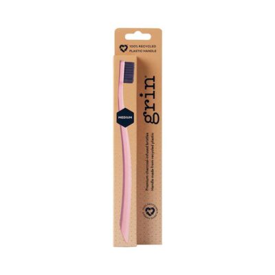 Grin 100% Recycled Charcoal-infused Toothbrush - Medium 1 Pack