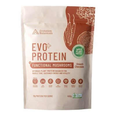 Evolution Botanicals Evo Protein + Functional Mushrooms - Smooth Chocolate 450g