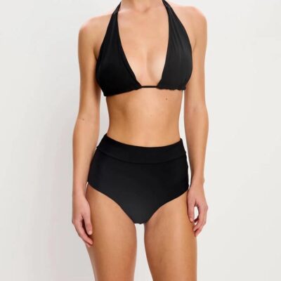 Modibodi Swimwear Hi Waist Bikini Brief - Light Black / 18/2xl