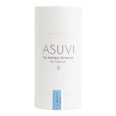 Asuvi The Refillable Deodorant - Sensitive Elouera Black Reusable Tube 65g