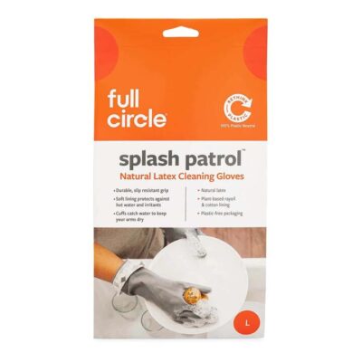 Full Circle Natural Latex Cleaning Gloves M/l Grey